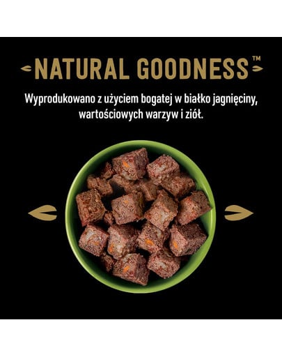 CESAR Natural Goodness w terynie 400 g bogata w jagnięcinę z dodatkiem marchewki, ziemniaków i szpinaku