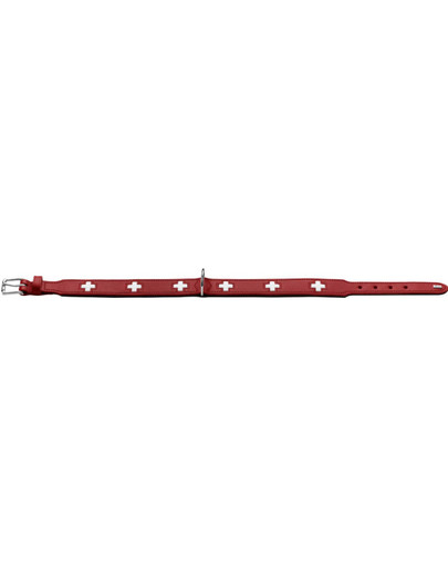 Swiss Obroża skórzana rozm. XL (75) 61-68,5/3,9 cm czerwony
