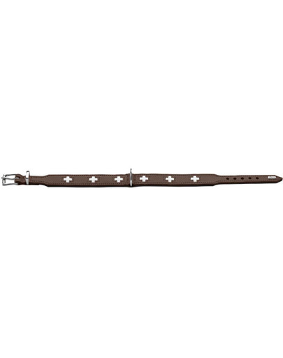 Swiss Obroża skórzana rozm. S-M (42) 35-39,5/2,6 cm brązowy