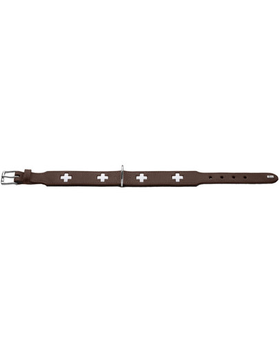 Swiss Obroża skórzana rozm. M (55) 41-49/3,9 cm brązowy