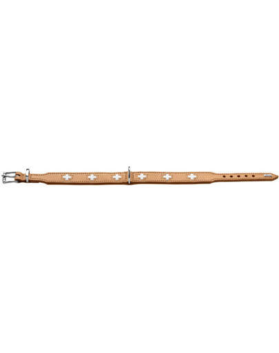 Swiss Obroża skórzana rozm. S-M (42) 35-39,5/2,6 cm beżowy
