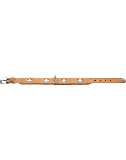 Swiss Obroża skórzana rozm. M-L (60) 47-54/3,9 cm beżowy