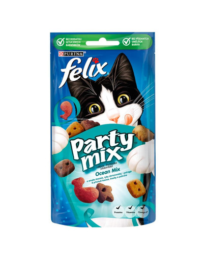 Party Mix Ocean z łososiem, morskim łososiem i pstrągiem 8x60g