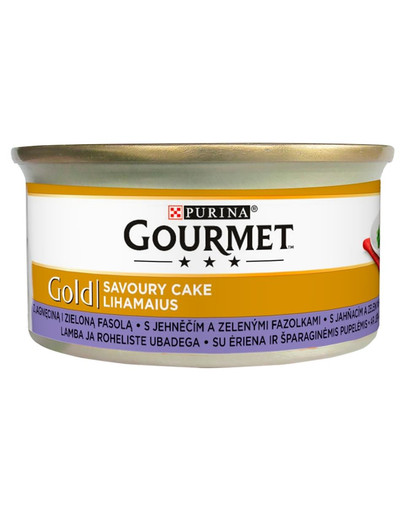 GOURMET Gold Savoury Cake Z Jagnięciną i Zieloną Fasolką 24 x 85 g