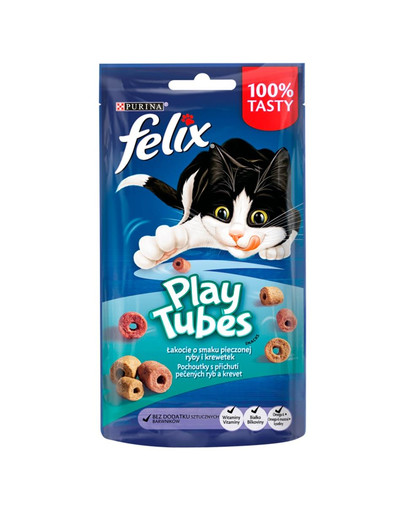 Play Tubes Pieczona ryba i krewetki 8x50 g