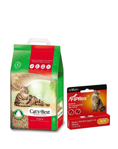 JRS Cat'S best eco plus 7l (3 kg) + VET-AGRO FIPREX SPOT ON kot 1 szt.