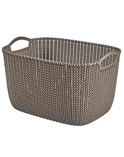 Koszyk Knit L prostokątny brązowy 19 l
