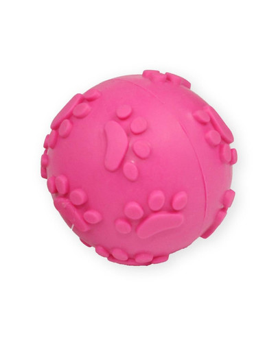 DOG LIFE STYLE Piłka 6cm z dzwiękiem, różowa, aromat mięta