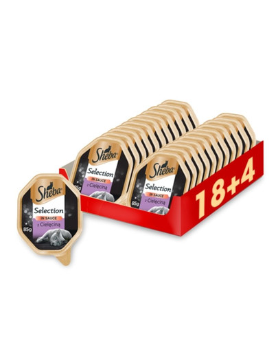 Selection in Sauce z Cielęciną 22 x 85g (18 + 4 gratis)