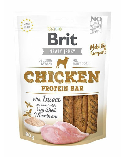 Jerky Chicken with Insect Protein Bar 80 g przysmaki dla psa