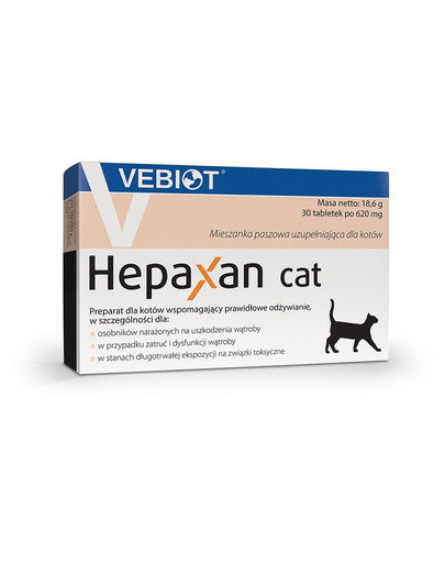 Hepaxan cat 30 tab. tabletki wspierające wątrobę dla kota