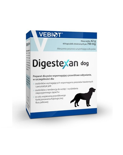 Digestexan dog 60 kaps. kapsułki na trawienie dla psa
