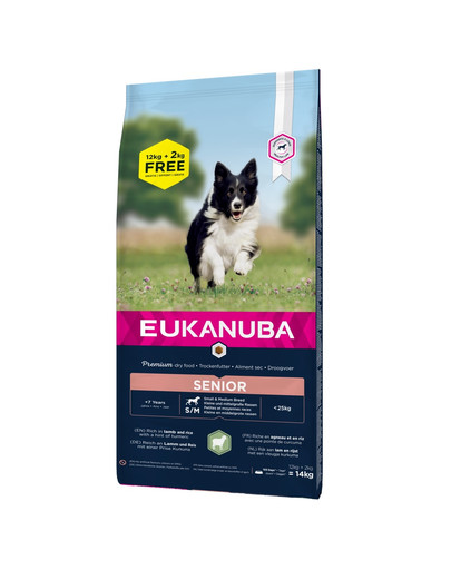 Senior Small&Medium Lamb & Rice 12 + 2 kg