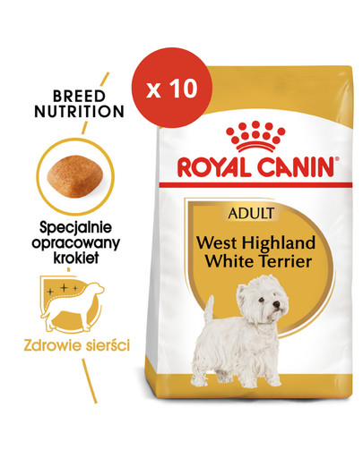 ROYAL CANIN West Highland White Terrier Adult karma sucha dla psów dorosłych 1.5 kg x 10