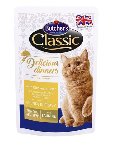 BUTCHER'S Delicious Dinners saszetki w sosie dla kota 24 x 100 g