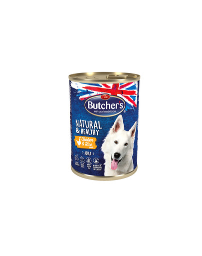 BUTCHER'S Natural&Healthy pasztet z ryżem dla psa 24 x 390 g