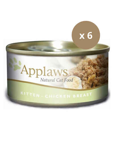 APPLAWS Cat Tin 6 x 70 g Kitten karma dla kociąt z piersią z kurczaka
