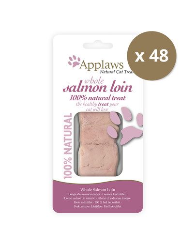 APPLAWS Polędwiczka łososia w sosie własnym przysmak dla kota 48 x 30 g