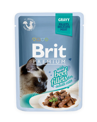 BRIT Premium Fillets in Gravy saszetki w sosie dla kota wołowina 24 x 85 g