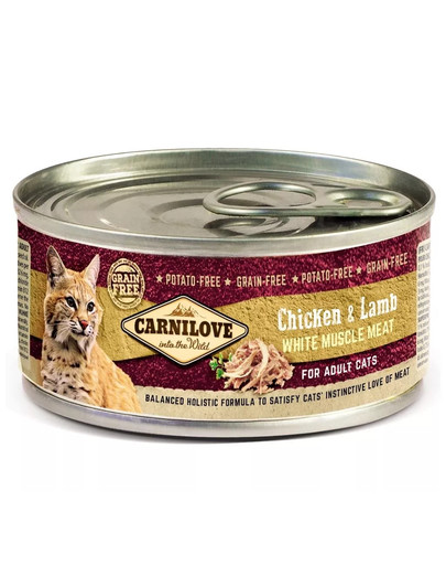 Cat chicken & lamb 12 x 100 g kurczak i jagnięcina dla kotów
