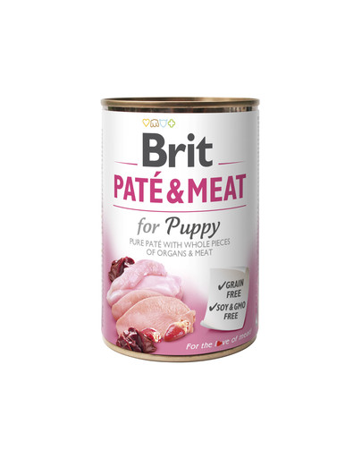 BRIT Pate&Meat puppy chicken&turkey 24 x 400 g pasztet dla szczeniąt