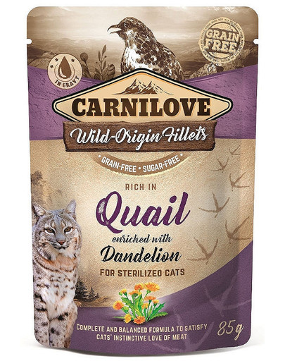 Quail & Dandelion 24 x 85g mokra karma dla kotów kastrowanych Przepiórka z mniszkiem