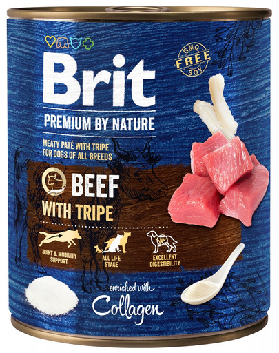 BRIT Premium by Nature 24 x 800 g wołowina i podroby naturalna karma dla psa