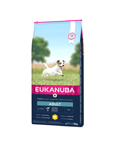 EUKANUBA Active Adult Small Breed dla psów ze świeżym kurczakiem 15kg