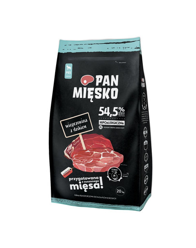 Wieprzowina z dzikiem dla ras bardzo dużych 20 kg
