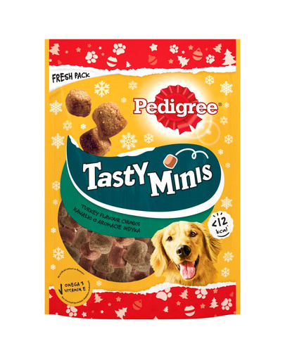 Tasty Minis świąteczny przysmak o smaku indyka dla dorosłych psów 8 x 130 g
