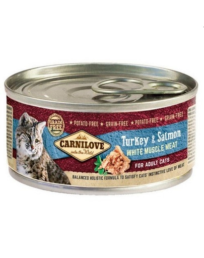 CARNILOVE Cat turkey & salmon 24 x 100 g indyk i łosoś dla kotów