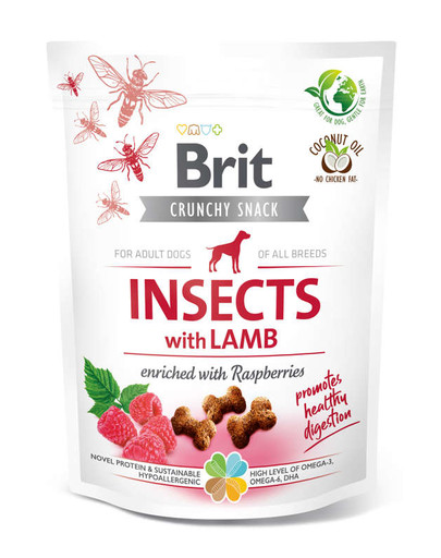Care Dog Crunchy Crakcer Insect&Lamb 200 g chrupiące przysmaki z owadami