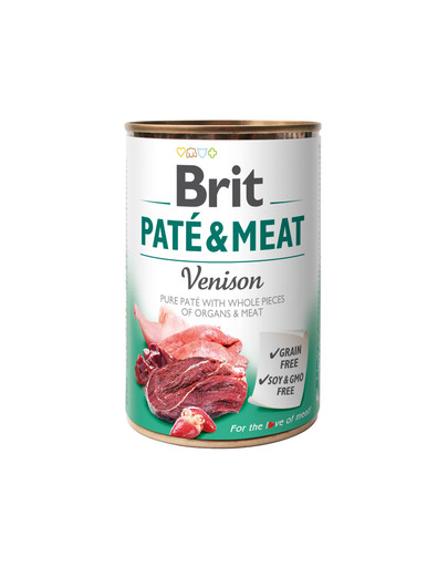 BRIT Pate&Meat Venison 6 x 400 g pasztet z dziczyzną dla psa