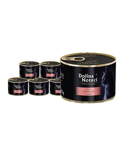 DOLINA NOTECI Premium filet z łososia karma mokra dla kota 12x185 g