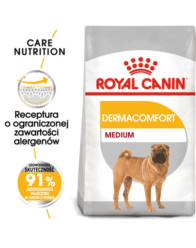 Medium Dermacomfort 12 kg karma sucha dla psów dorosłych, ras średnich o wrażliwej skórze