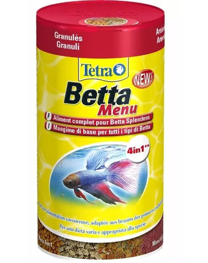 Betta Menu 100 ml 4 rodzaje pokarmu dla bojowników