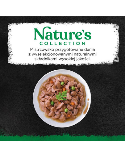 Nature's Collection 22 x 85 g w sosie z łososiem i groszkiem