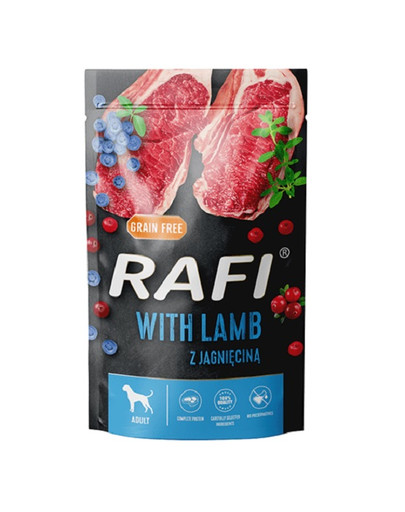 RAFI z jagnięciną, borówką i żurawiną dla psa 500 g