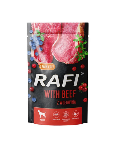 RAFI z wołowiną, borówką i żurawiną dla psa 500 g