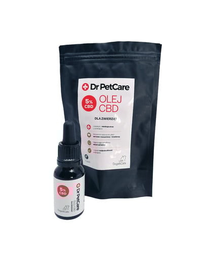 Olejek CBD 5% dla zwierząt smak łososia 15 ml