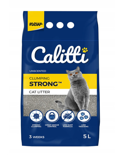 CALITTI Strong Żwirek bentonitowy dla kota bezzapachowy 20 l (4 szt. x 5 l)