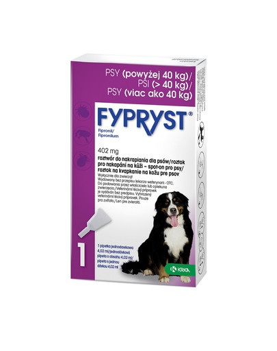 FYPRYST 10x402 mg roztwór do nakrapiania dla psów >40 kg na kleszcze i pchły