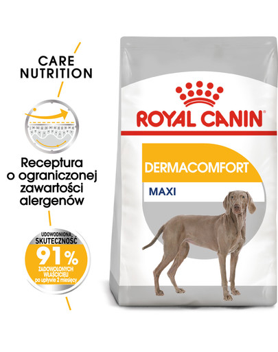 Maxi Dermacomfort 12 kg karma sucha dla psów dorosłych, ras dużych, o wrażliwej skórze, skłonnej do podrażnień