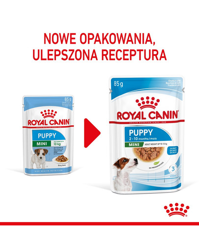 Mini puppy 4x85 g karma mokra w sosie dla szczeniąt do 10 miesiąca, ras małych