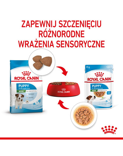 Mini puppy 4x85 g karma mokra w sosie dla szczeniąt do 10 miesiąca, ras małych
