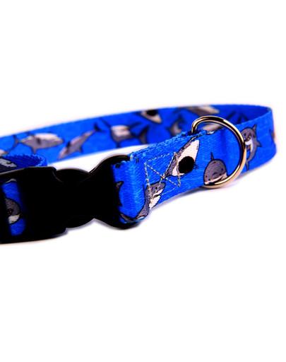 Obroża z zapięciem plastikowym Shark 34-60 cm 25 mm