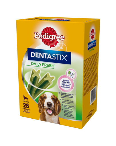 DentaStix Daily Fresh przysmaki o smaku kurczaka dla psów średnich ras 4x180g