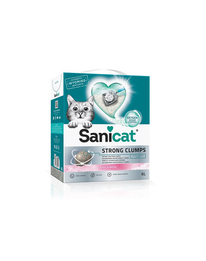 Strong Clumps 10 l żwirek bentonitowy biały Baby powder