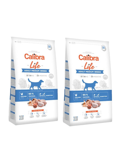 CALIBRA Dog Life Adult Medium Breed Chicken 24 kg