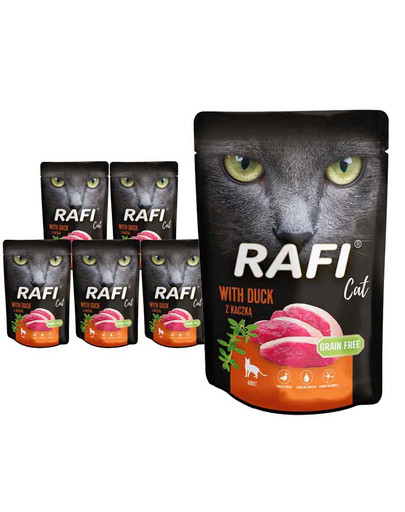 DOLINA NOTECI RAFI saszetka 10x100 g bezzbożowa karma dla dorosłych kotów